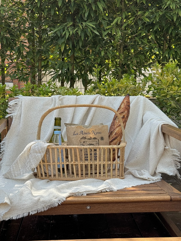 rattan wine picnic carrier